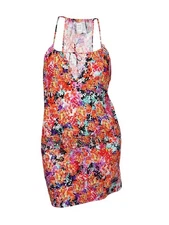 Kenneth Cole REACTION Women's Keyhole Tunic Dress Swim Cover-Up (L, Multi)