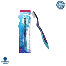 Top Med ETS Smokers Extra Hard Charcoal Toothbrush - Ergonomic & Effective Cl...