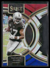 Davante Adams 2023 Panini Select #182 Red and Blue Prizms Die Cuts Raiders