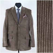 Mens Corduroy Blazer 40R UK Size MUCHMORE Brown Sport Coat Cord Jacket