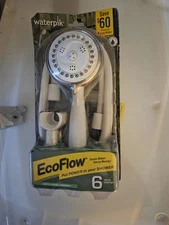 Waterpik EcoFlow Hand Shower Head Wand w/ 5 Foot Hose & 6 Spray Settings SEALED