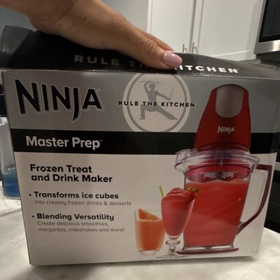 Ninja Master Prep Frozen Treat & Drink Maker Red Blender for Smoothies & Drinks