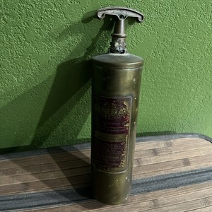 General Quick-Aid brass antique hand pump fire extinguisher