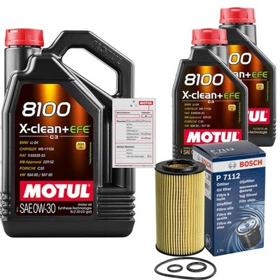BOSCH Ölfilter 7L MOTUL 8100 X-CLEAN 0W-30 für Mercedes-Benz C-Klasse
