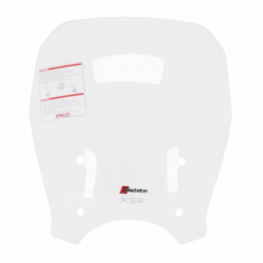 Pare-brise pour Yamaha 900 XSR 2016+2019 transparent hauteur 400mm bulle saute-vent protection moto
