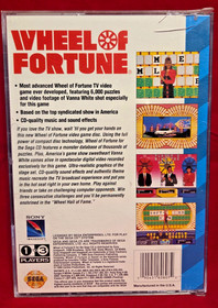 Wheel of Fortune (Sega CD, 1994) in original case, missing front insert/manual