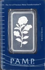 PAMP Suisse Rose 1 Troy Ounce .999 Swiss FINE SILVER Bar In Assay