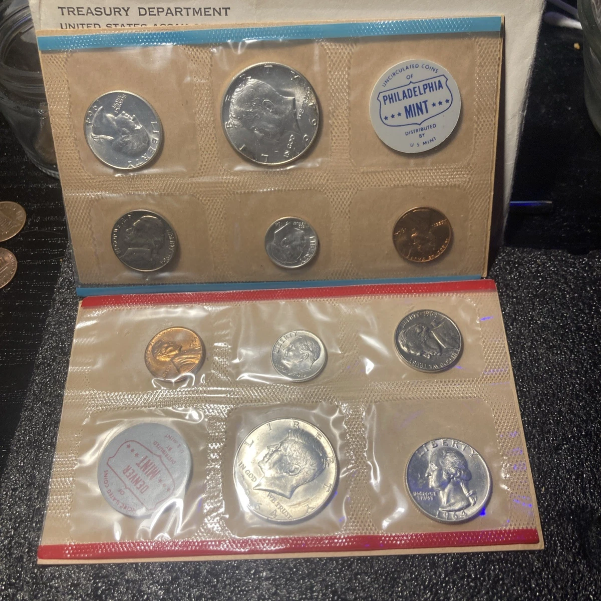1964 银质美国硬币铸币厂套装| eBay