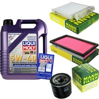 Inspektionspaket 5L Liqui Moly 5W-40 FüR Nissan Note 1.6 NV200 Evalia Micra C+C