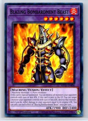 Blazing Bombardment Beast MP25-EN406 2025 Mega-Pack Yu-Gi-Oh LP