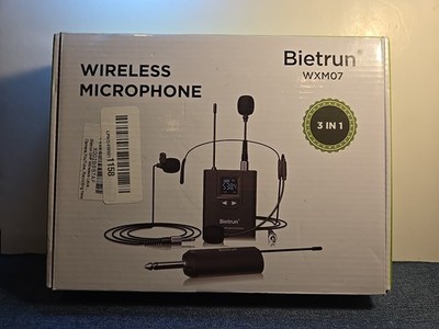Bietrun WXM07 Professional Wireless Microphone 3 in 1 Transmitter Receiver Set