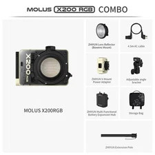 ZHIYUN MOLUS X200 RGB Standard Combo LED Video Light Handheld Light 2700-6500K
