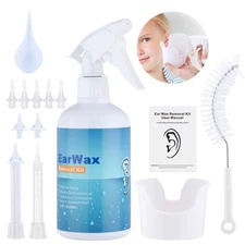 Ear Wax Removal Remover Cleaning Washer Bottle Irrigation Cleaner Syringe 500ml