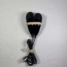 2 Nintendo Wii Nunchuck Controller OEM Official RVL-004 Black Nunchuk Tested 