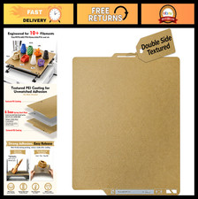 Double-Sided Textured PEI Build Plate with QR Code for 3D Printers, 257x257 mm