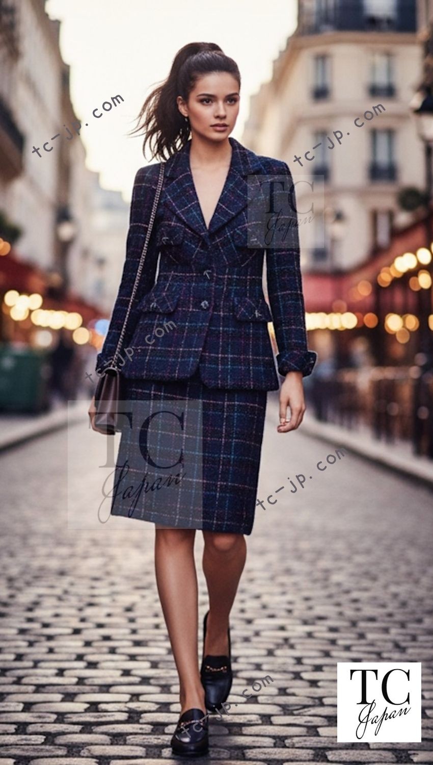 CHANEL 07A Dark Navy Multicolor Tweed Jacket Skirt Suit Karl Lagerfeld 34 US2 thumbnail 21
