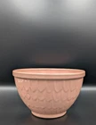 Vintage Pink McCoy Pottery Fish Scale Mixing Bowl Feather Artichoke 7"