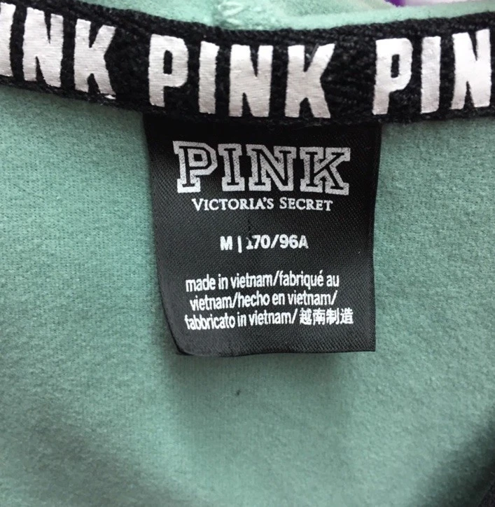 UNDERCOVER Giacca leggera con cappuccio e zip intera verde menta VS PINK Spell Out taglia M