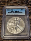 2020-P American Silver Eagle Dollar ICG MS70 Emergency Issue