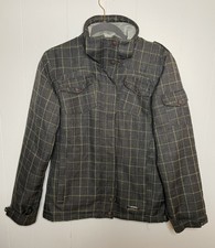 Liquid Boardwear 5k Quattro Small Snowboard Coat Ski Jacket Gray Checkered