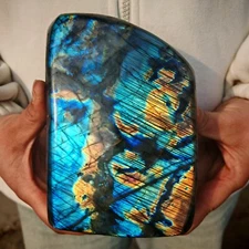 5.06LB Natural Labrador moonstone quartz free form mineral specimen 2.3kg