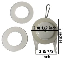 Flapper 3.5-inch with Two Extra Silicone Seals for One-Piece Toilets