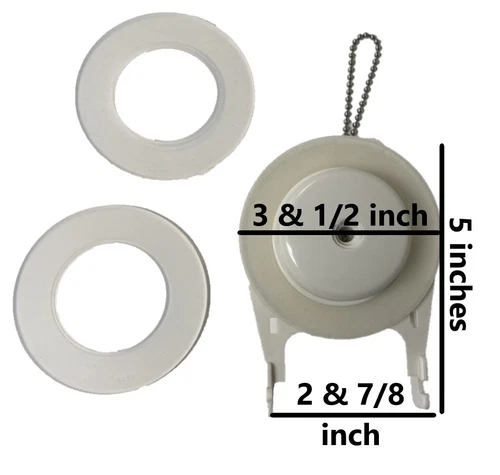 Flapper 3.5-inch with Two Extra Silicone Seals for One-Piece Toilets
