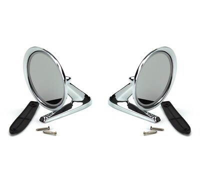 Mustang Door Mirror Pair Standard Non-Remote with Gaskets 1964 - 1966