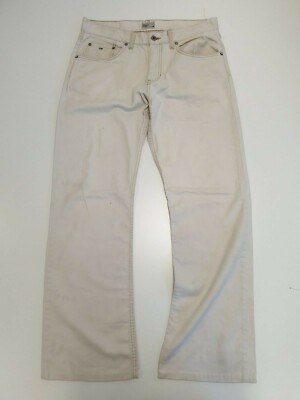 M816 MENS TOMMY HILFIGER MANHATTAN CREAM STRAIGHT LEG DENIM JEANS UK W33 L31 | eBay