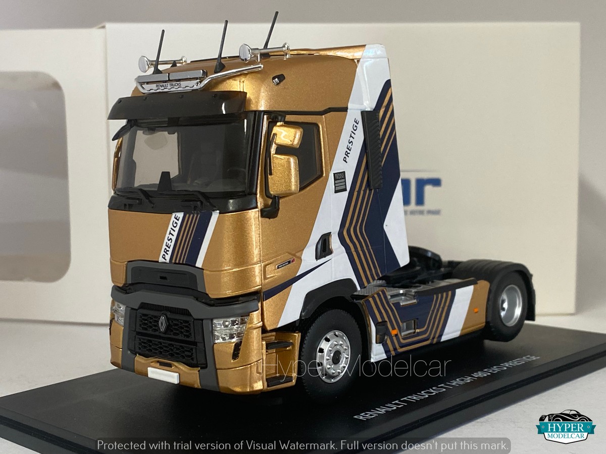 Camion Eligor 1/43 Renault Magnum - Semi-remorque Tautliner Dartom - Jaune - Occasion