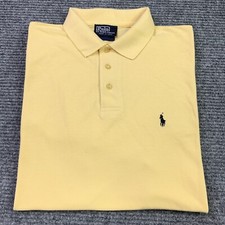Vintage 90’s Polo Ralph Lauren Adult XL Made in USA Short Sleeve Yellow Polo