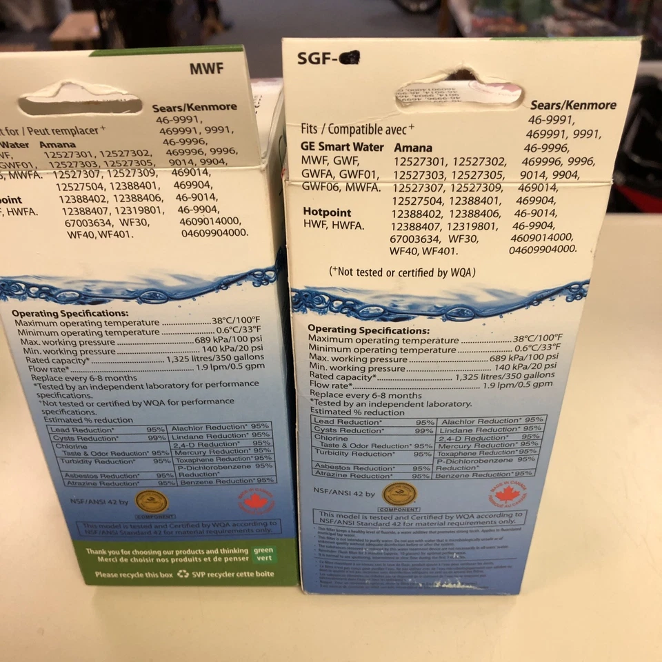 #9 GE MWF WF287 101057A Comparable Refrigerator Water Filter SGF-G9 2 Pack - Image 4 of 4