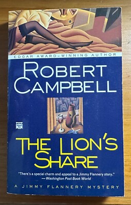 Robert Campbell, The Lion's Share, Mystery, Paperback, New, Excellent Condition