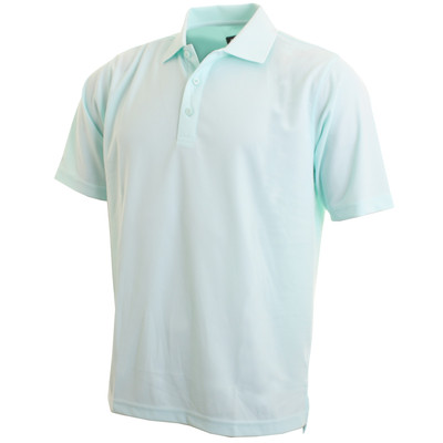 AUR Herren Classic Golf Polo Shirt 100% Polyester Active Aqua/Peppermint S oder L