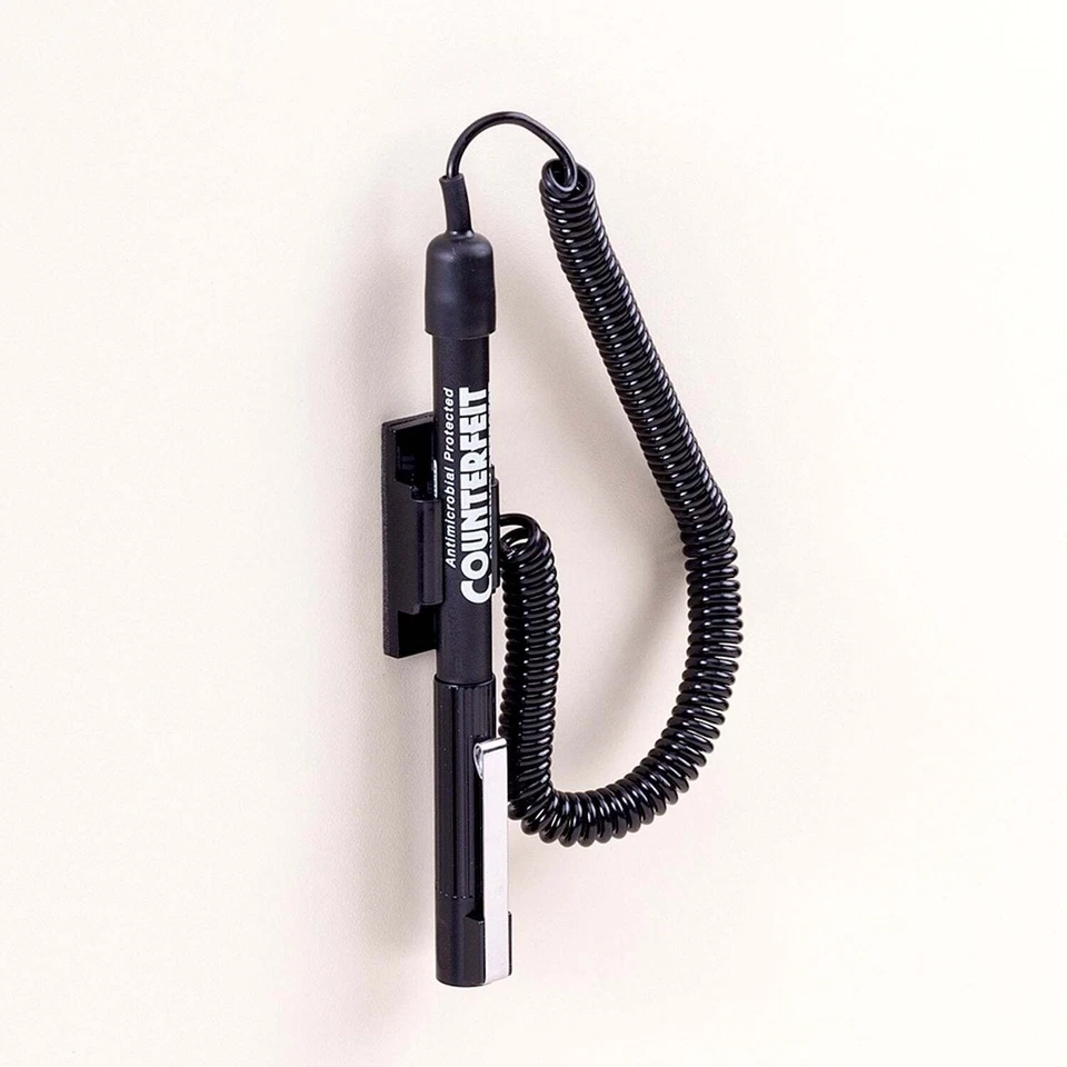 Pluma y soporte detector de falsificaciones MMF Industries, 5,5 pulgadas, negro Foto 3 de 3