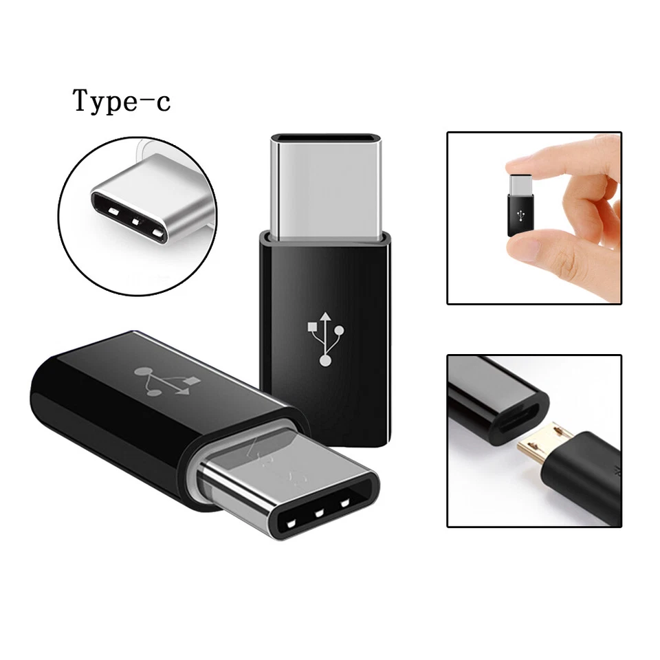 10pack USB-C USB 3.1 Type C Male to Micro USB Female Adapter Converter Connector - Image 4 of 4