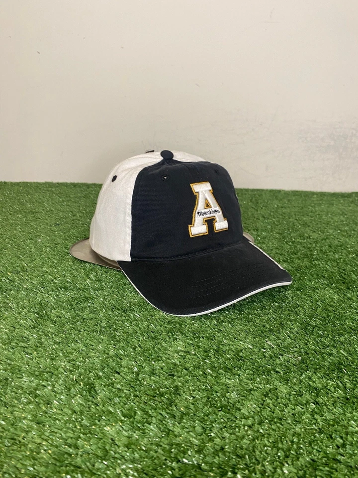 Appalachian State Mountaineers hat cap strap back new Zephyr black white mesh - Image 2 of 4