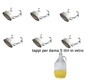 Damigiana Vetro 5 Litri Con Tappo A Pressione - Per Vino, Olio O Decorazione - Foto 10