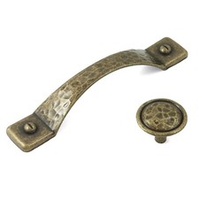 Antique Brass Mottled Door / Drawer Handles | Kitchen Cupboard Cabinet Knobs