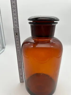 Kaufen Apothekerflasche Groß Braun Glas Stopfen 25x12,5cm Vintage Deko Küche