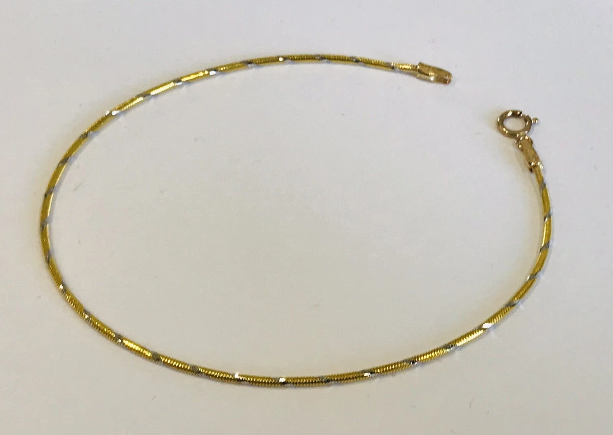 9ct gold shop snake chain bracelet