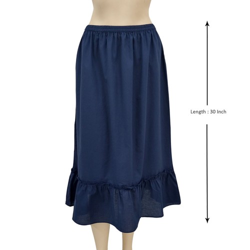 Cotton Half Slip Petticoat Skirt Ruffle Dress Extender Underskirt For Women - Picture 9 of 16