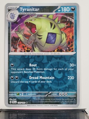 tyranitar pokemon go card price Amazon.com: Tyranitar 043/078 - Pokemon Go - Foil - Evolution Card Lot main image 0