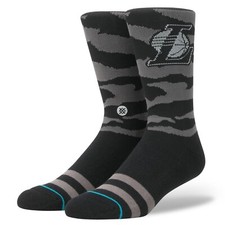 NBA Los Angeles Lakers LA Stance Nightfall Socks Large 9-12 Crew