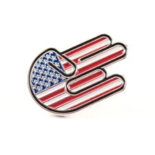 American Shocker Enamel Pin with Bonus Sticker United States America USA US Flag