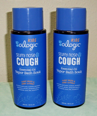 2 Kids Oilogic Stuffy Nose & Cough Essential Oil Vapor Bath Soak Plant Based