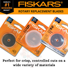 Fiskars 45mm Genuine Rotary Cutter Replacement Blades Stainless Steel Razor Edge