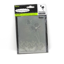 Retired Darice BUTTERFLY ON FLOWER Insect Bug Embossing Folder