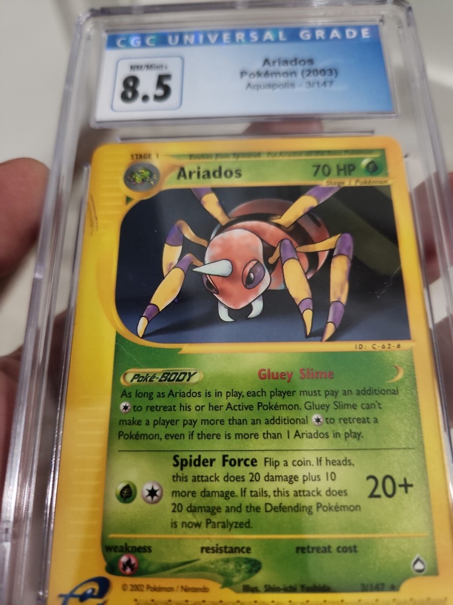 Ariados - 3/147 - CGC 8.5 Mint - Rare (Aquapolis) eReader Pokemon