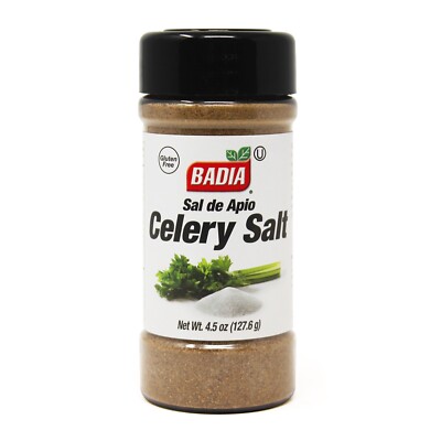 Badia Celery Salt, Sal De Apio, Gluten Free, Kosher, 4.5 oz Bottle